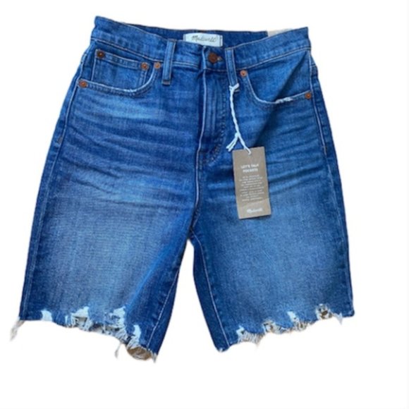 Madewell Pants - Madewell High-Rise Denim Mid Length Shorts…